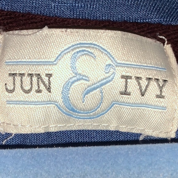 Blue V-neck Baby Doll top - Picture 3 of 3